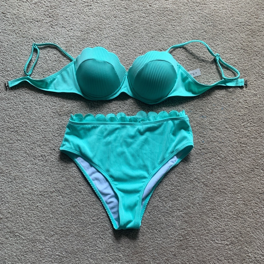 SHEIN Blue Bikini Set Swimwear